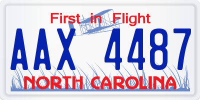 NC license plate AAX4487