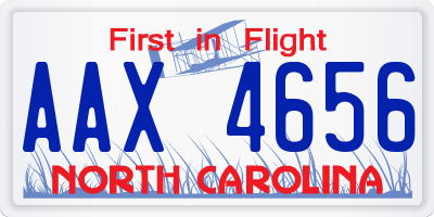 NC license plate AAX4656