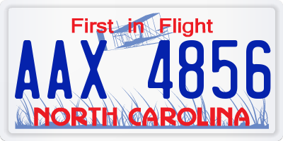 NC license plate AAX4856