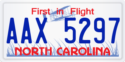 NC license plate AAX5297