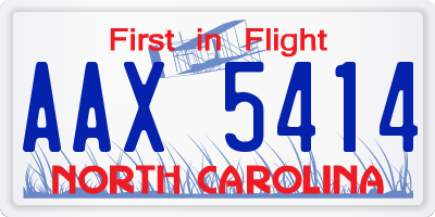 NC license plate AAX5414