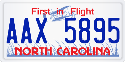 NC license plate AAX5895