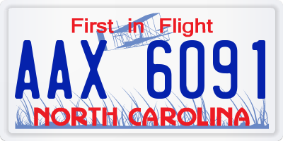 NC license plate AAX6091