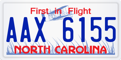 NC license plate AAX6155