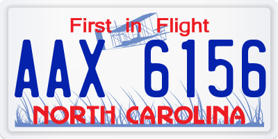 NC license plate AAX6156