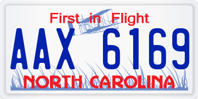 NC license plate AAX6169
