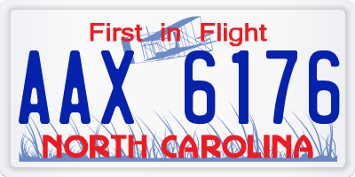NC license plate AAX6176