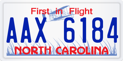 NC license plate AAX6184