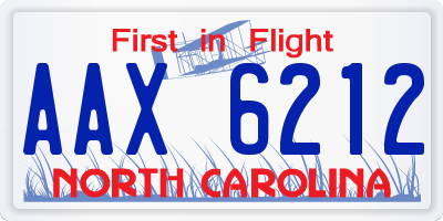 NC license plate AAX6212