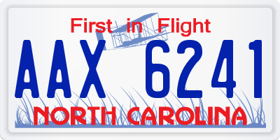 NC license plate AAX6241