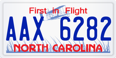 NC license plate AAX6282