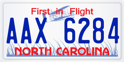 NC license plate AAX6284