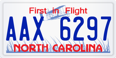 NC license plate AAX6297