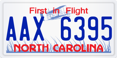 NC license plate AAX6395