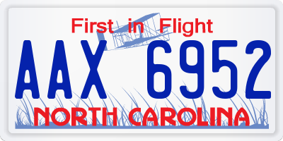 NC license plate AAX6952