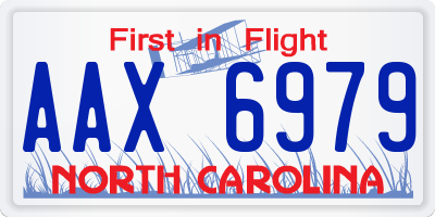 NC license plate AAX6979
