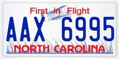 NC license plate AAX6995