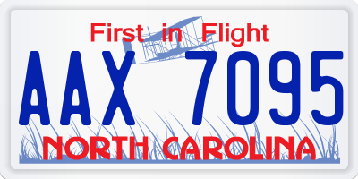 NC license plate AAX7095