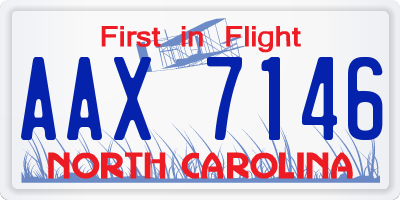 NC license plate AAX7146