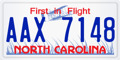 NC license plate AAX7148