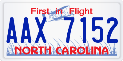 NC license plate AAX7152