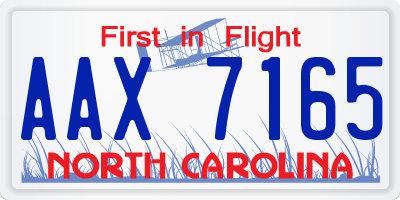 NC license plate AAX7165