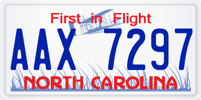 NC license plate AAX7297