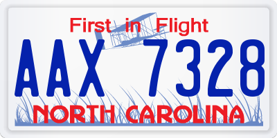 NC license plate AAX7328