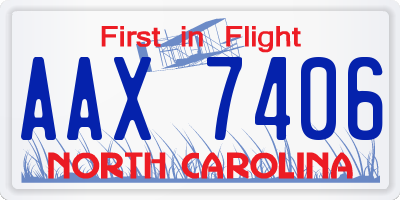 NC license plate AAX7406