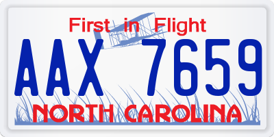 NC license plate AAX7659