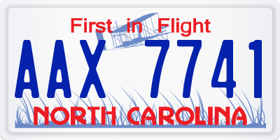 NC license plate AAX7741