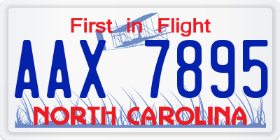 NC license plate AAX7895
