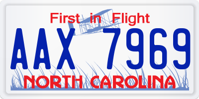 NC license plate AAX7969