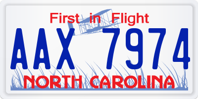 NC license plate AAX7974