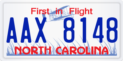 NC license plate AAX8148