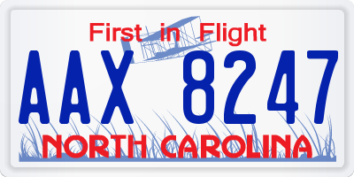 NC license plate AAX8247