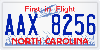NC license plate AAX8256