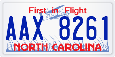 NC license plate AAX8261