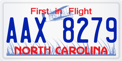 NC license plate AAX8279