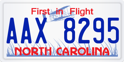 NC license plate AAX8295
