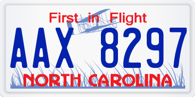 NC license plate AAX8297