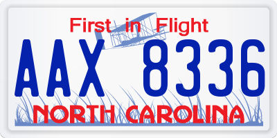 NC license plate AAX8336