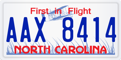 NC license plate AAX8414