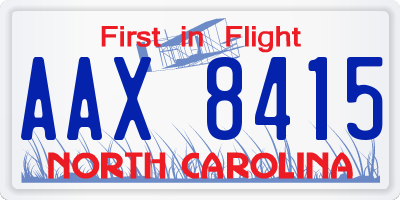 NC license plate AAX8415