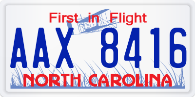 NC license plate AAX8416