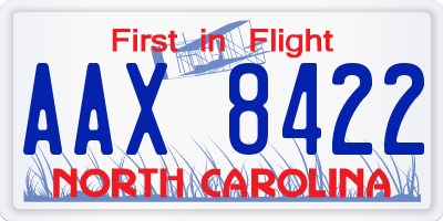 NC license plate AAX8422