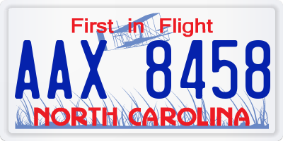 NC license plate AAX8458