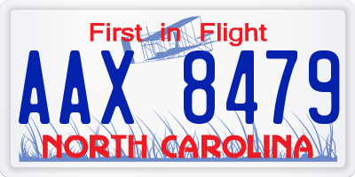 NC license plate AAX8479