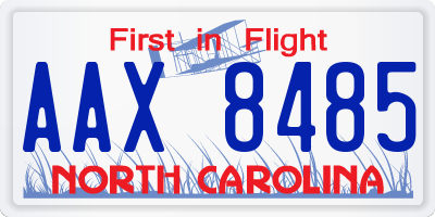 NC license plate AAX8485