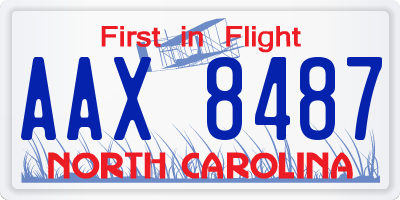 NC license plate AAX8487